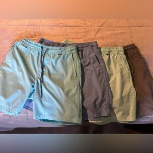 Hurley Men's Athletic Shorts - Blue, Gray, Green